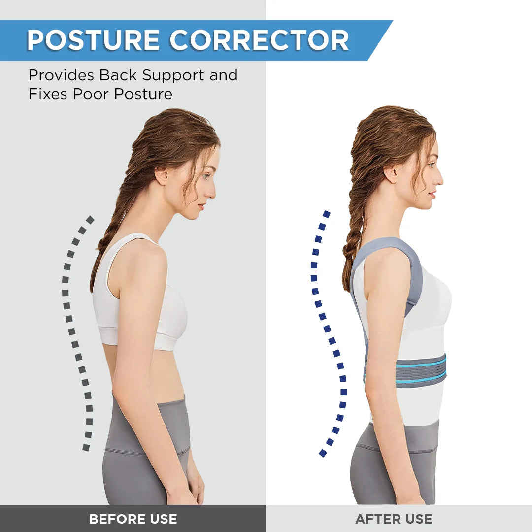 🧍‍♂️ Adjustable Posture Corrector Belt for Men & Women | Back & Shoulder Support Brace | Anti-Slouch Posture Support