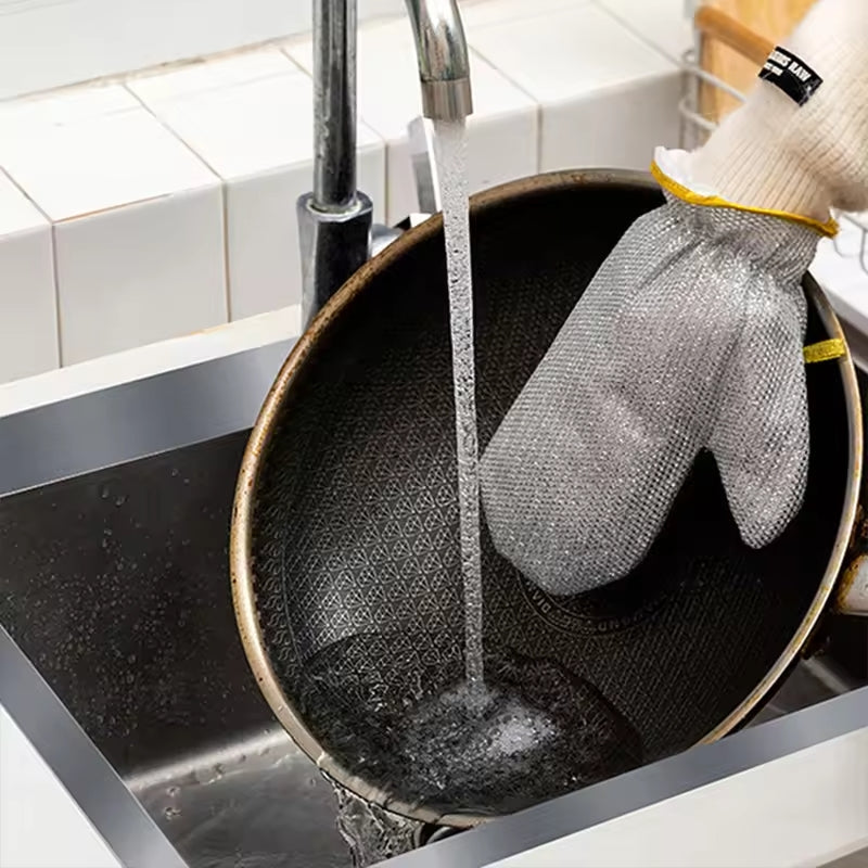 🧤 Multipurpose Wire Dishwashing Gloves | Steel Wire Cleaning Glove for Kitchen, Pots & Dishes
