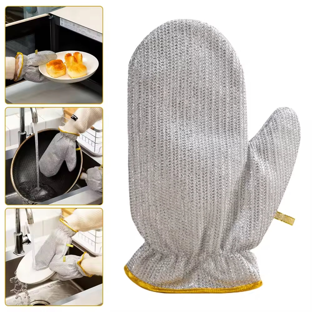 🧤 Multipurpose Wire Dishwashing Gloves | Steel Wire Cleaning Glove for Kitchen, Pots & Dishes