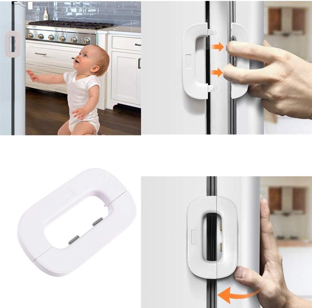 Child Safety Refrigerator Lock 🔒| Self Adhesive Fridge And Freezer Door Lock.