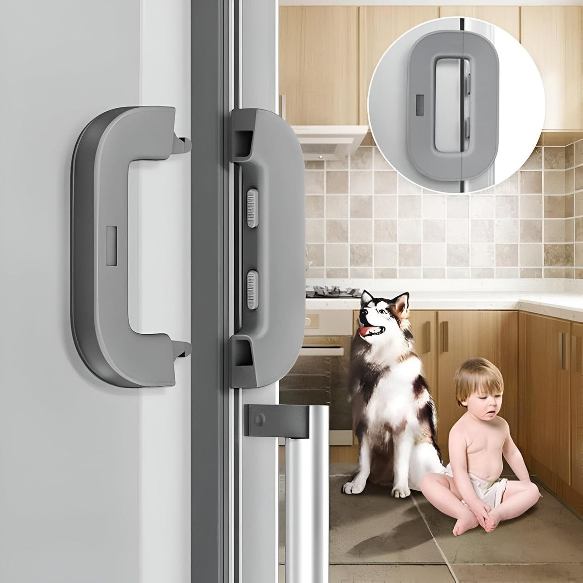 Child Safety Refrigerator Lock 🔒| Self Adhesive Fridge And Freezer Door Lock.