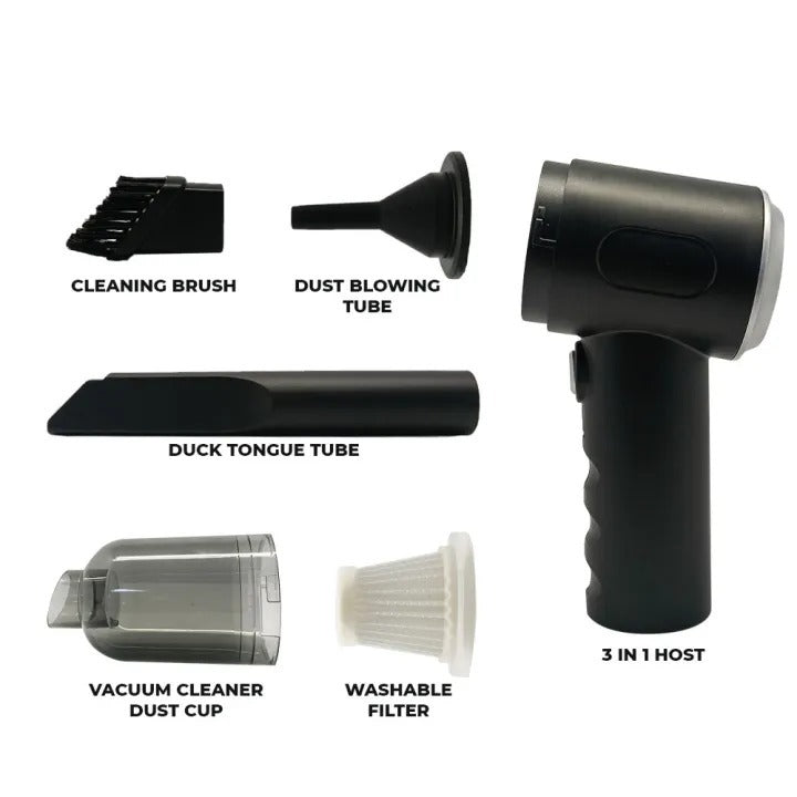 3-in-1 Portable Cordless Vacuum Cleaner – Compact Handheld Dust Cleaner 🧹