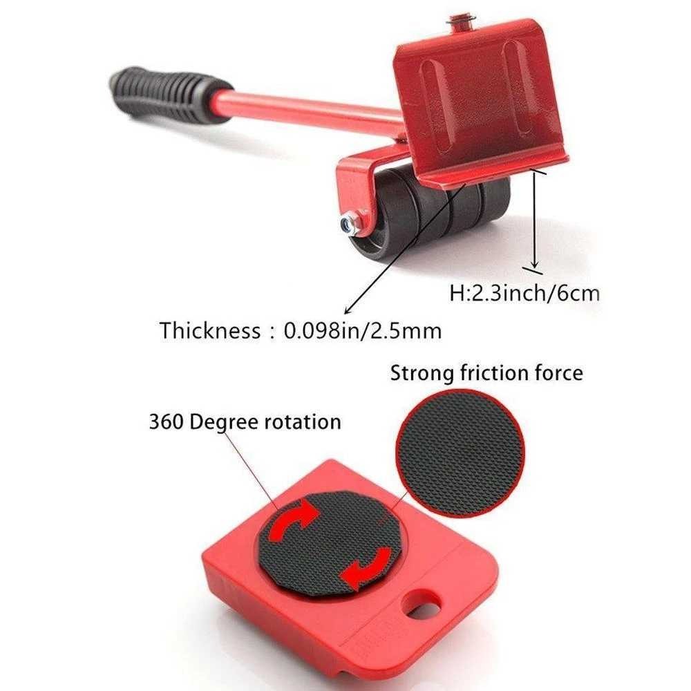 New Heavy Furniture Mover Tool Set | Furniture Lifter & Roller Kit Set of 5