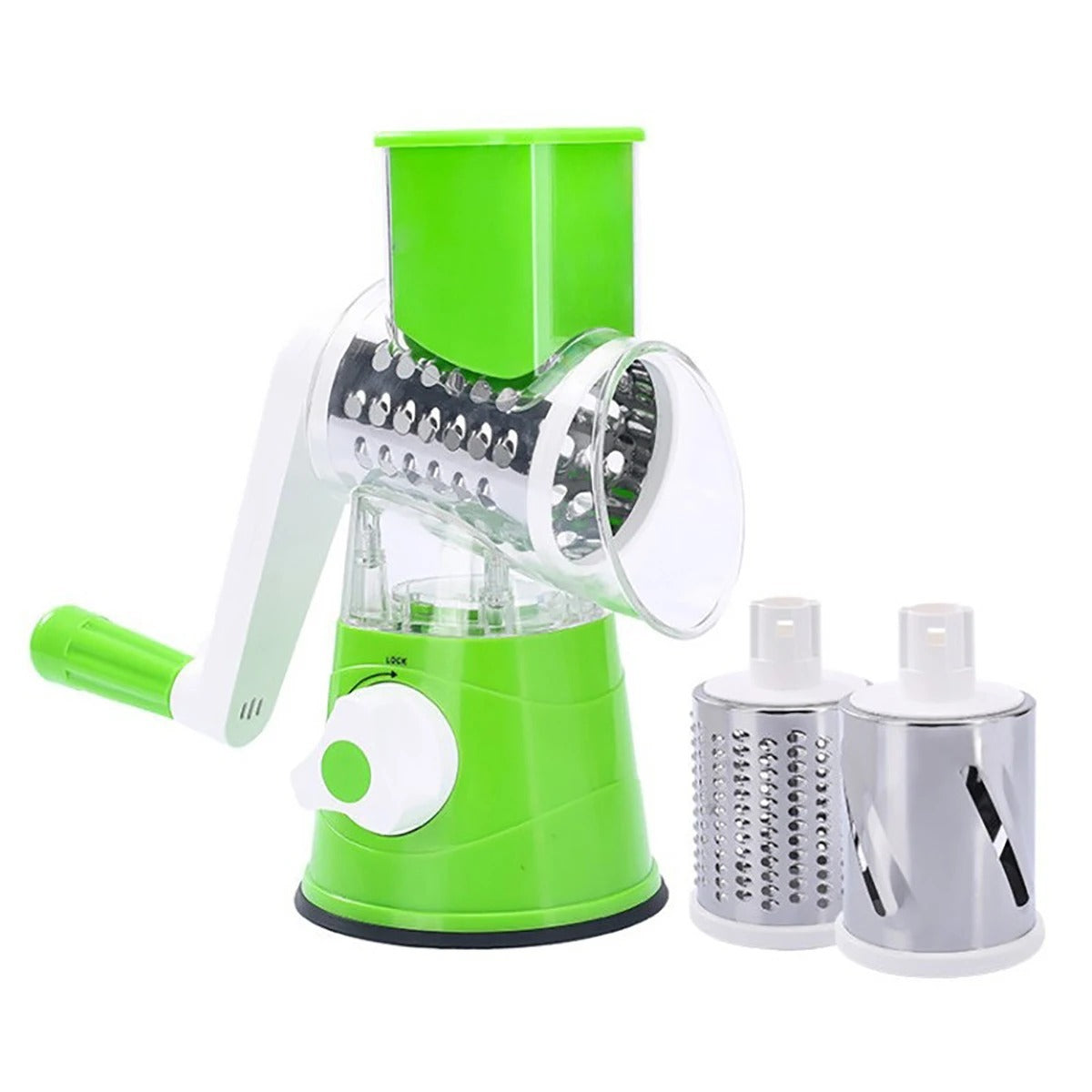 🥕 3-in-1 Manual Vegetable Cutter & Drum Grater
