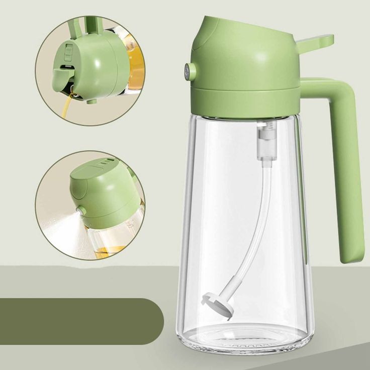 2-in-1 Oil Spray Bottle & Dispenser 400ml | Glass Cooking Oil Sprayer for Air Fryer, BBQ, Baking & Salad