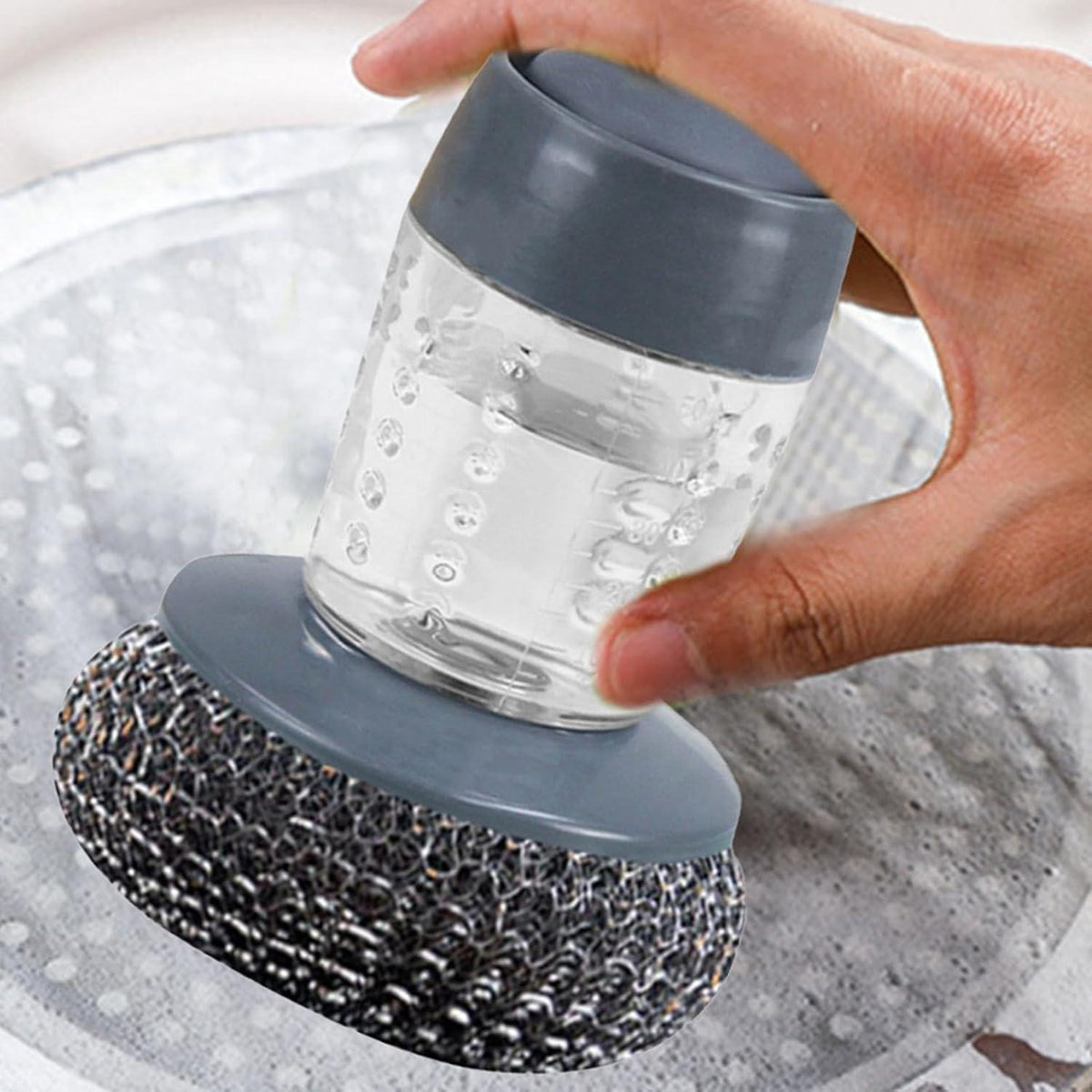 🧼 Self-Dispensing Dish Washing Brush Pack Of Three 3 | 🍳 Kitchen Cleaning Brush for Pots, Pans & Sink