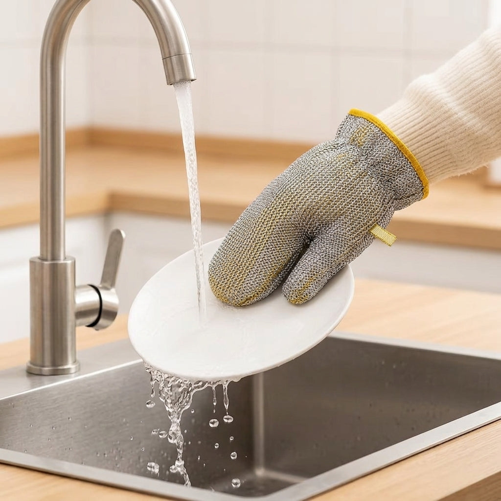 🧤 Multipurpose Wire Dishwashing Gloves | Steel Wire Cleaning Glove for Kitchen, Pots & Dishes