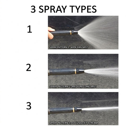 💦 High Pressure Brass Adjustable Water Spray Gun  | Car Wash, Garden & Home Cleaning