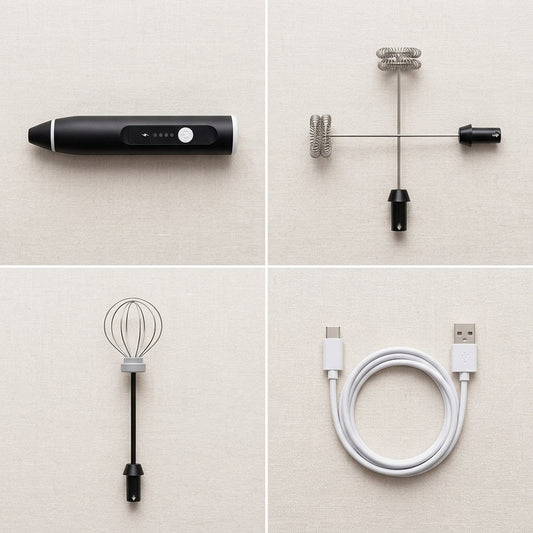 ⚡ Rechargeable Coffee Mixer & Egg Beater | 3x Speed Mixing Action.