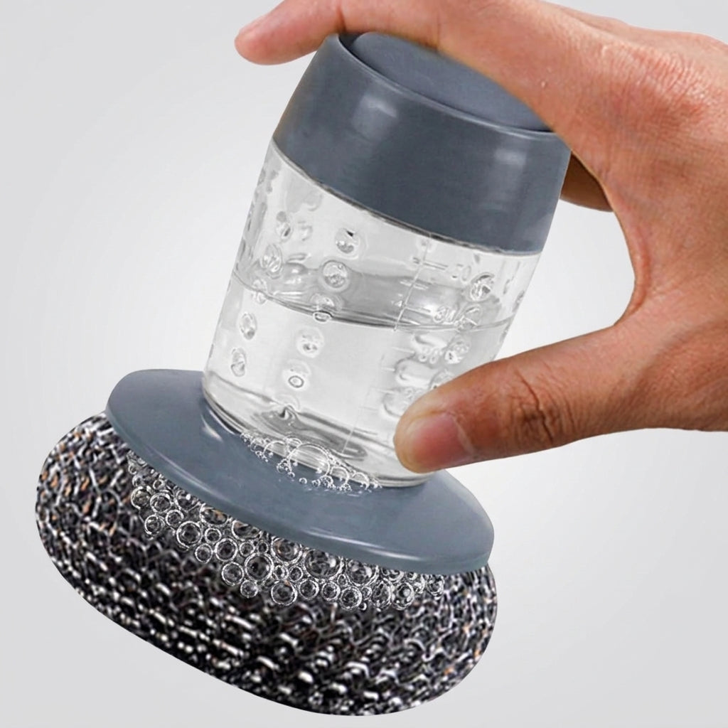 🧼 Self-Dispensing Dish Washing Brush Pack Of Three 3 | 🍳 Kitchen Cleaning Brush for Pots, Pans & Sink